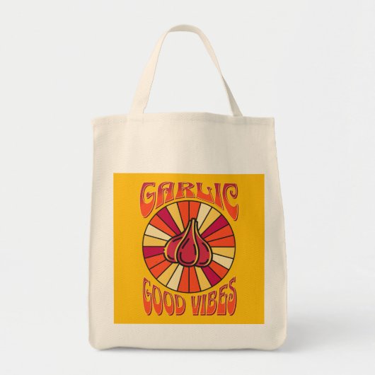 Groovy Garlic Good Vibes herbruikbare tas (Voorkant)