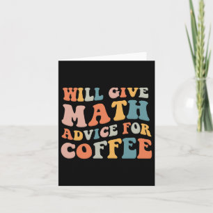 Groovy geeft Wiskunde advies voor Coffee Funny Bac Kaart