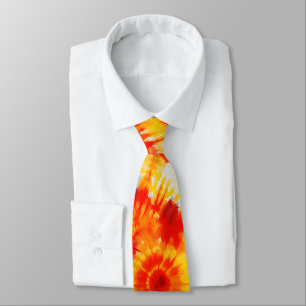 Groovy Geel & Oranje Tie Dye Stropdas
