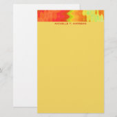 groovy geel sinaasappel briefpapier (Voorkant / Achterkant)