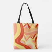 Groovy Geeltinten Tote Bag (Achterkant)