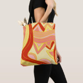 Groovy Geeltinten Tote Bag (Dichtbij)