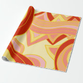 Groovy Geeltjes Cadeaupapier (Uitgerold)