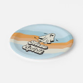 groovy Geest retro Halloween Drie Geest Papieren Bordje (Gekanteld)