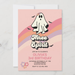 groovy Geest retro Halloween Drie Geest Verjaardag Kaart