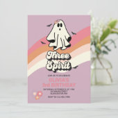 groovy Geest retro Halloween Drie Verjaardag Kaart (Staand voorkant)