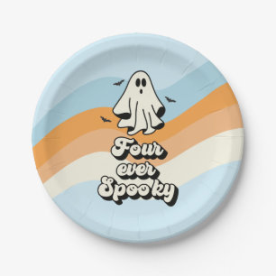 groovy Geest retro Halloween Four Ever Spooky Papieren Bordje