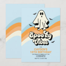 groovy Geest retro Halloween Griezelsfeer Blauw