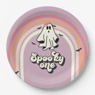 groovy Geest retro Halloween Spoken Een Verjaardag Papieren Bordje