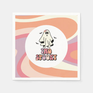 groovy Geest retro Halloween Twee Griezelen Verjaa Servet