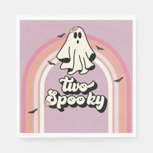 groovy Geest retro Halloween Twee Griezelen Verjaa Servet