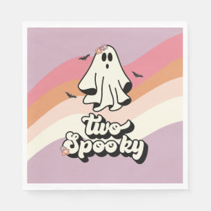 groovy Geest retro Halloween Twee Griezelen Verjaa Servet