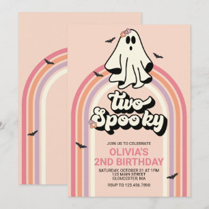 groovy Geest retro Halloween Twee Griezelige Verja Kaart
