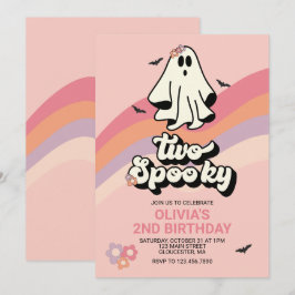 groovy Geest retro Halloween Twee Griezels Verjaar Kaart