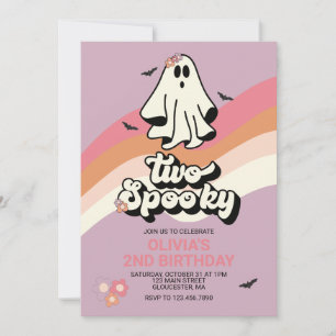 groovy Geest retro Halloween Twee Griezels Verjaar Kaart