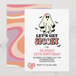 groovy Geest retro Halloween Verjaardag Kaart