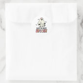 groovy Geest retro Halloween Verjaardag Ronde Sticker (Tas)