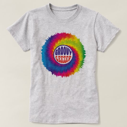 Groovy geezer boomer hippie 60s tie dye t-shirt (Design voorkant)