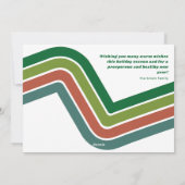 Groovy Gekleurde Stripe Kerstfoto Vakantie Kaart (Achterkant)