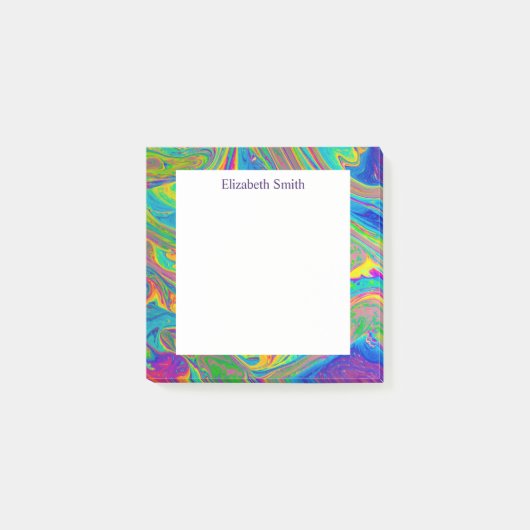 Groovy gekleurde verf post-it® notes (Voorkant)