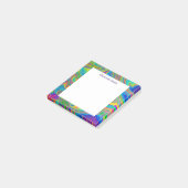Groovy gekleurde verf post-it® notes (Schuin)