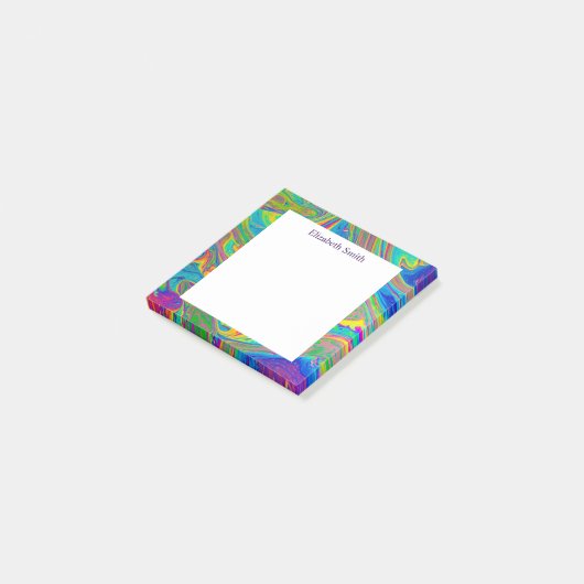 Groovy gekleurde verf post-it® notes (Schuin)