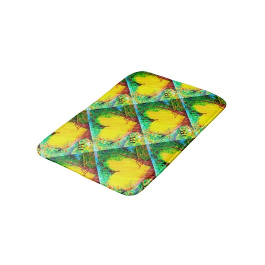 groovy gele harten badmat (Gekanteld)