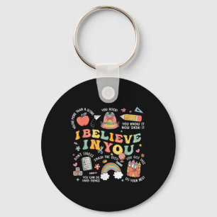 Groovy gelooft dat je testdag je best doet sleutelhanger