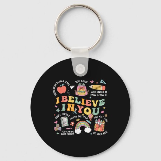 Groovy gelooft dat je testdag je best doet sleutelhanger (Voorkant)