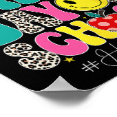 Groovy Gelukkige Eerste Dag Van School Start Van H Poster (Hoek)