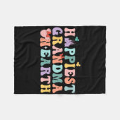 Groovy gelukkigste oma op aarde fleece deken (Voorkant (Horizontaal))
