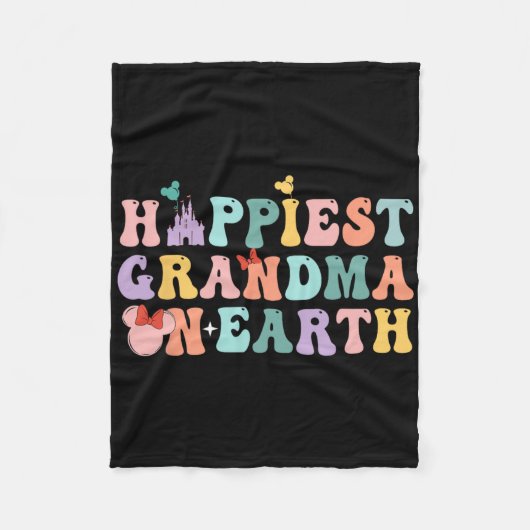 Groovy gelukkigste oma op aarde fleece deken (Voorkant)