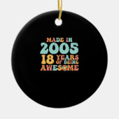 Groovy Gemaakt In 2005 18 Jaar Wezen Awesome Keramisch Ornament (Voorkant)