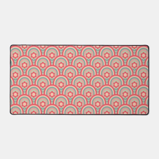 Groovy Geometric Floral Bureaumat (Voorkant)