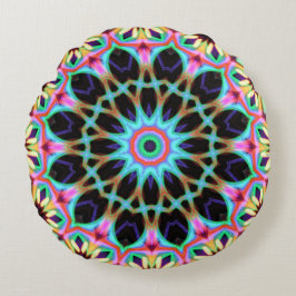 Groovy Geometric Floral Mandala Round Rond Kussen