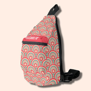 Groovy Geometric Floral Sling Bag