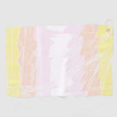 Groovy Geometrisch Abstract Pangender Pride Vlag Golfhanddoek (Horizontaal)