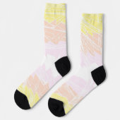 Groovy Geometrisch Abstract Pangender Pride Vlag Sokken (Links)