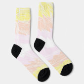 Groovy Geometrisch Abstract Pangender Pride Vlag Sokken (Rechts)