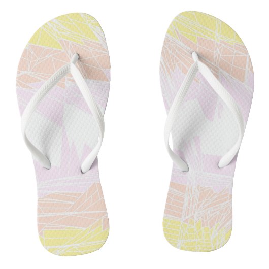 Groovy Geometrisch Abstract Pangender Pride Vlag Teenslippers (Voetbed)