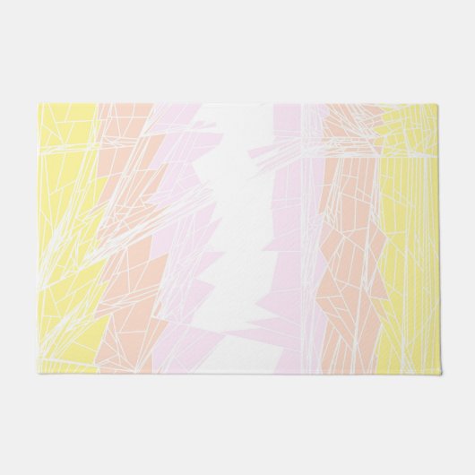 Groovy Geometrisch Abstracte Pangender Pride Vlag Deurmat (Voorkant)