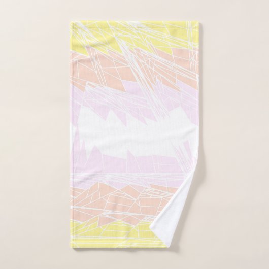 Groovy Geometrisch Abstracte Pangender Pride Vlag Handdoek (Handdoek)