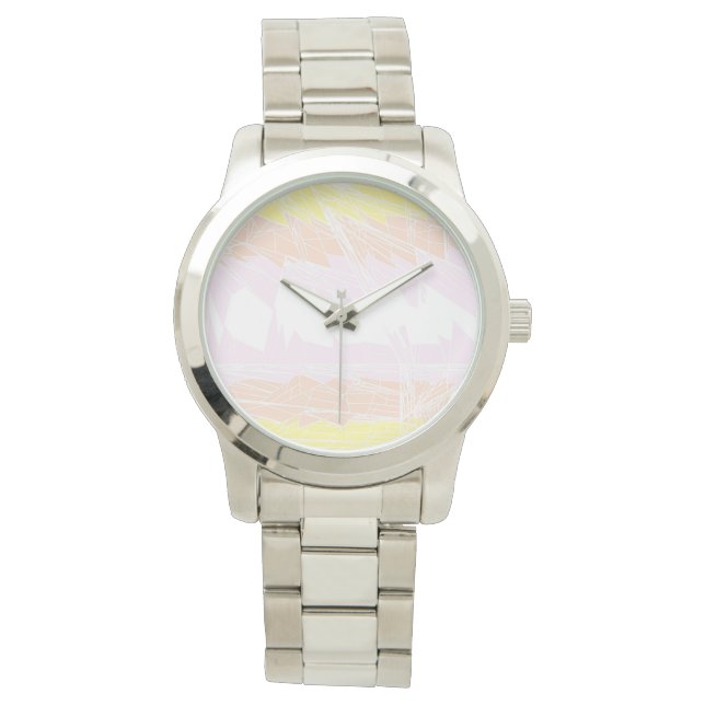 Groovy Geometrisch Abstracte Pangender Pride Vlag Horloge (Voorkant)