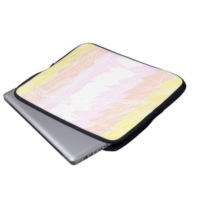 Groovy Geometrisch Abstracte Pangender Pride Vlag Laptop Sleeve (Voorkant onderkant)