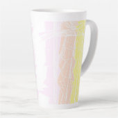 Groovy Geometrisch Abstracte Pangender Pride Vlag Latte Mok (Rechterhoek)