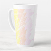 Groovy Geometrisch Abstracte Pangender Pride Vlag Latte Mok (Linkerhoek)