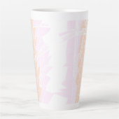 Groovy Geometrisch Abstracte Pangender Pride Vlag Latte Mok (Voorkant)