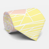 Groovy Geometrisch Abstracte Pangender Pride Vlag Stropdas (Opgerold)