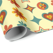 Groovy geometrisch bloemeninpakpapier cadeaupapier (Rol Hoek)