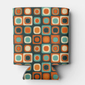 Groovy Geometrisch Boho Retro Bohemian Kleurrijk Blikjeskoeler (Achterkant)